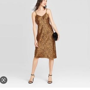 Leopard Print Slip Dress